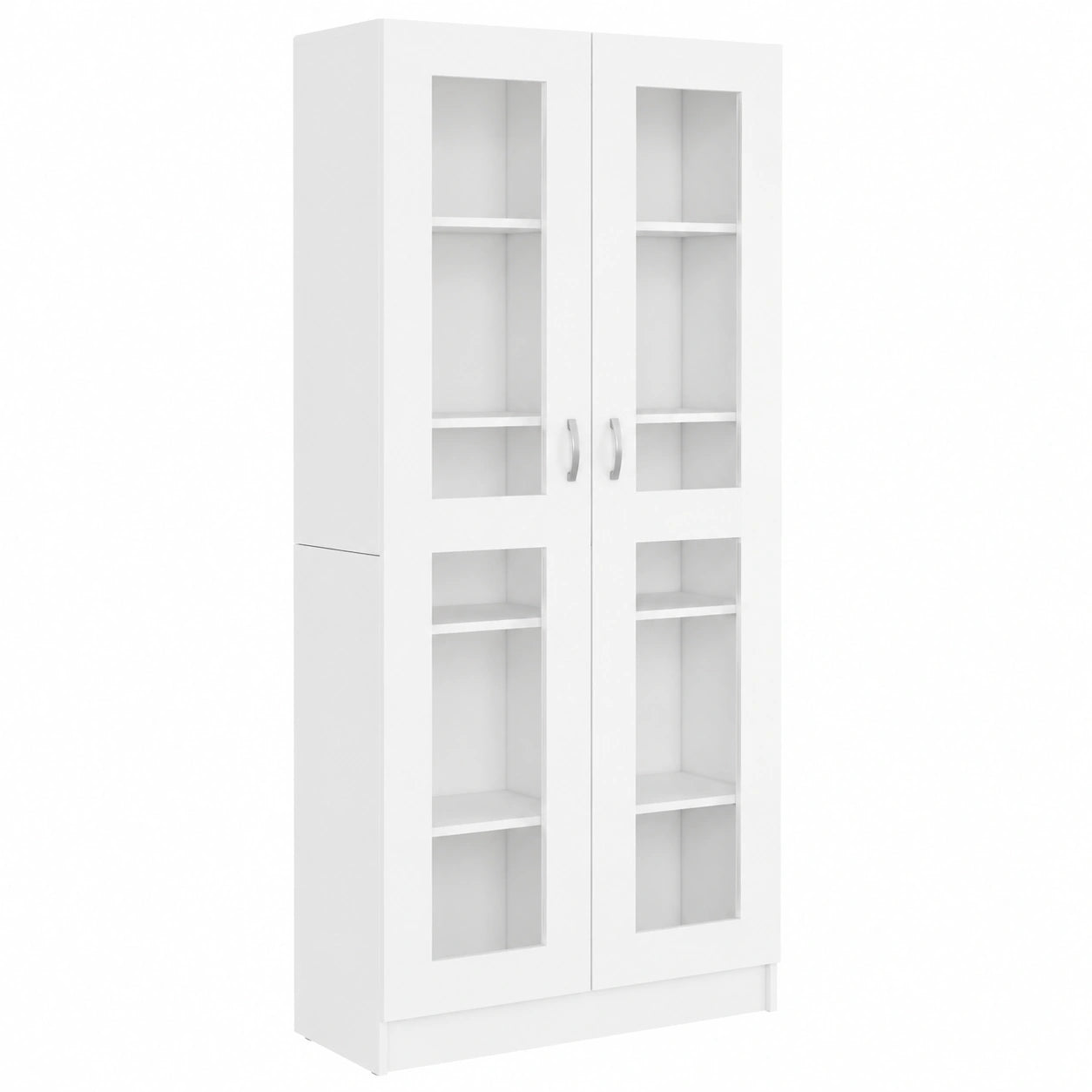 vidaXL Moderne Vitrinenschrank aus Holzwerkstoff, Weiß, 82,5x30,5x185 cm