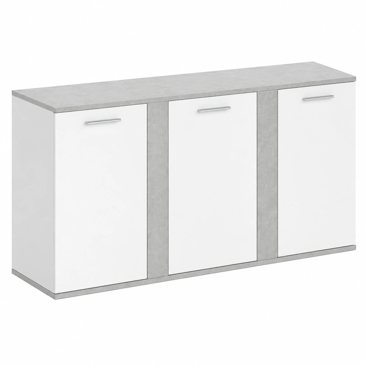 Vicco Novelli Kommode, Betonoptik, 40x80 cm, mit Türen, ideal für Kleidung und Haushaltsartikel