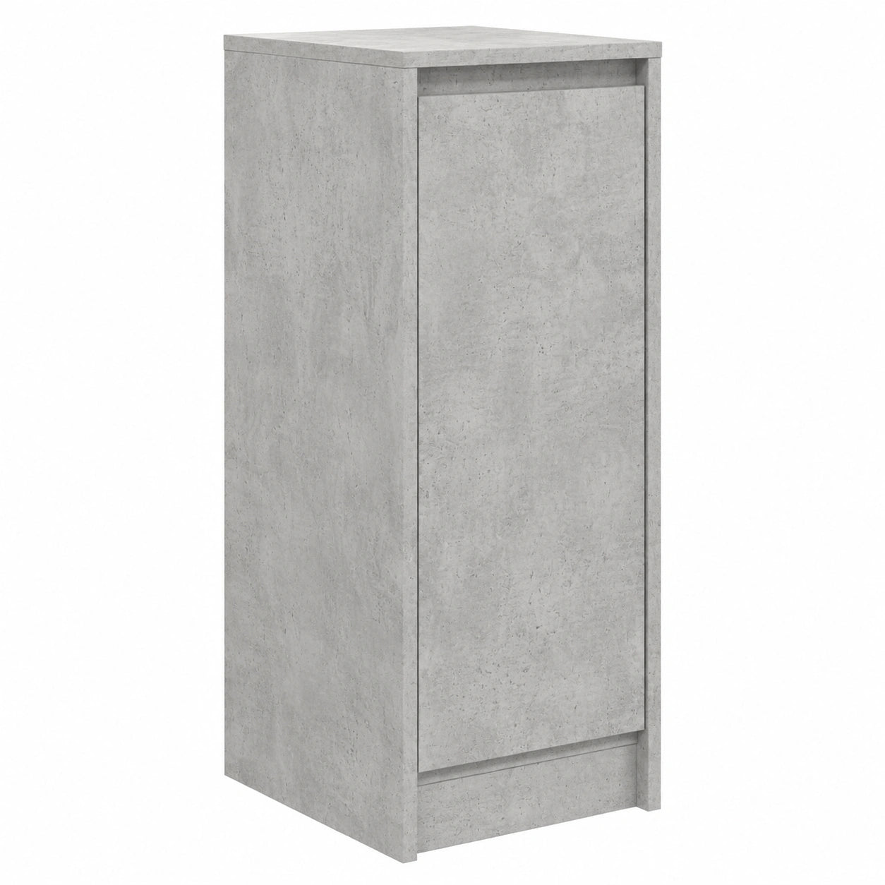Moderner Sideboard aus Holzwerkstoff in Betongrau, 30x35x76 cm