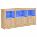 Moderner VidaXL Highboard-Schrank mit LED in Sonoma-Eiche