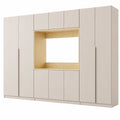 Moderne Wohnwand Vision mit Stauraum - Kaschmirbeige/Deep Matt