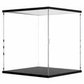 Leuchtende Acrylvitrine mit Tür für Sammlerstücke, Staubschutzbox zur Selbstmontage aus klarem Kunststoff (10x10x20cm)