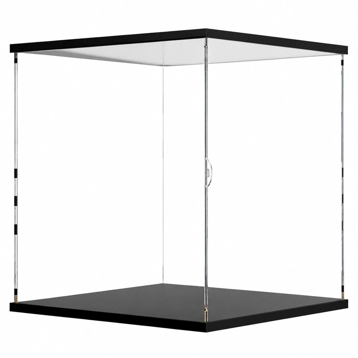 Leuchtende Acrylvitrine mit Tür für Sammlerstücke, Staubschutzbox zur Selbstmontage aus klarem Kunststoff (10x10x20cm)