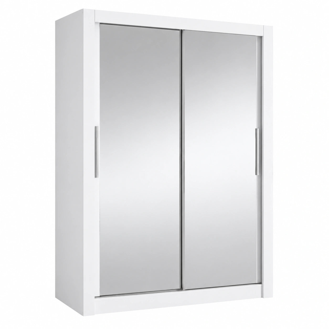 Moderner Schwebetürenschrank mit Spiegel 150x215 cm, Kleiderschrank für Schlafzimmer