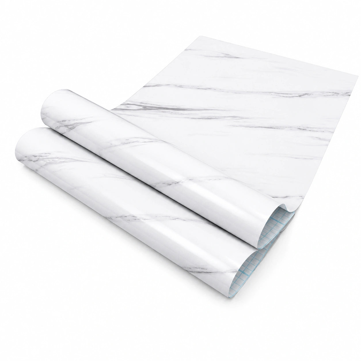 Selbstklebende Marmorfolie Weiß 60x300cm - Abwaschbare Möbel- und Wandverkleidung