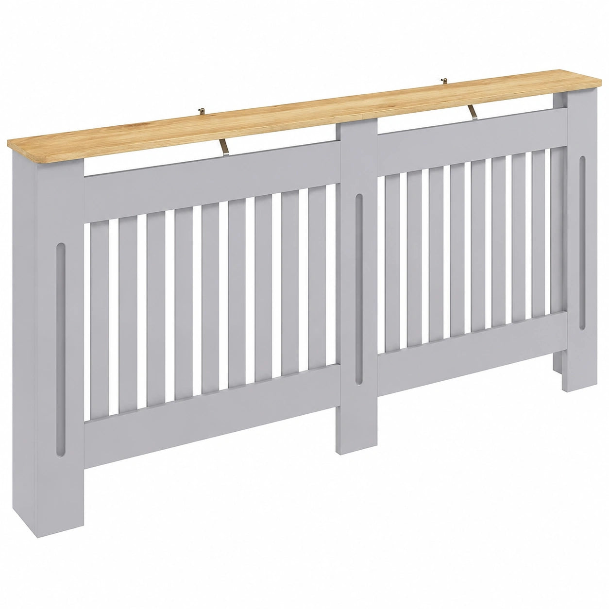 Moderne Heizkörperverkleidung aus MDF in Grau, 172x19x81 cm
