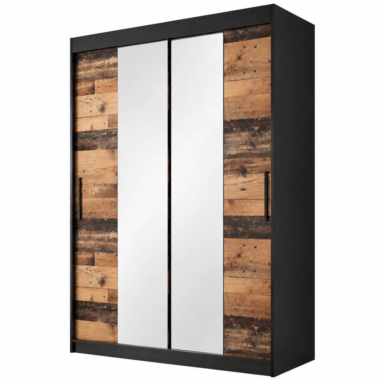 KRYSPOL Moderner Schiebetürenschrank mit Spiegel 120 cm - Kleiderschrank für Schlafzimmer und Wohnzimmer