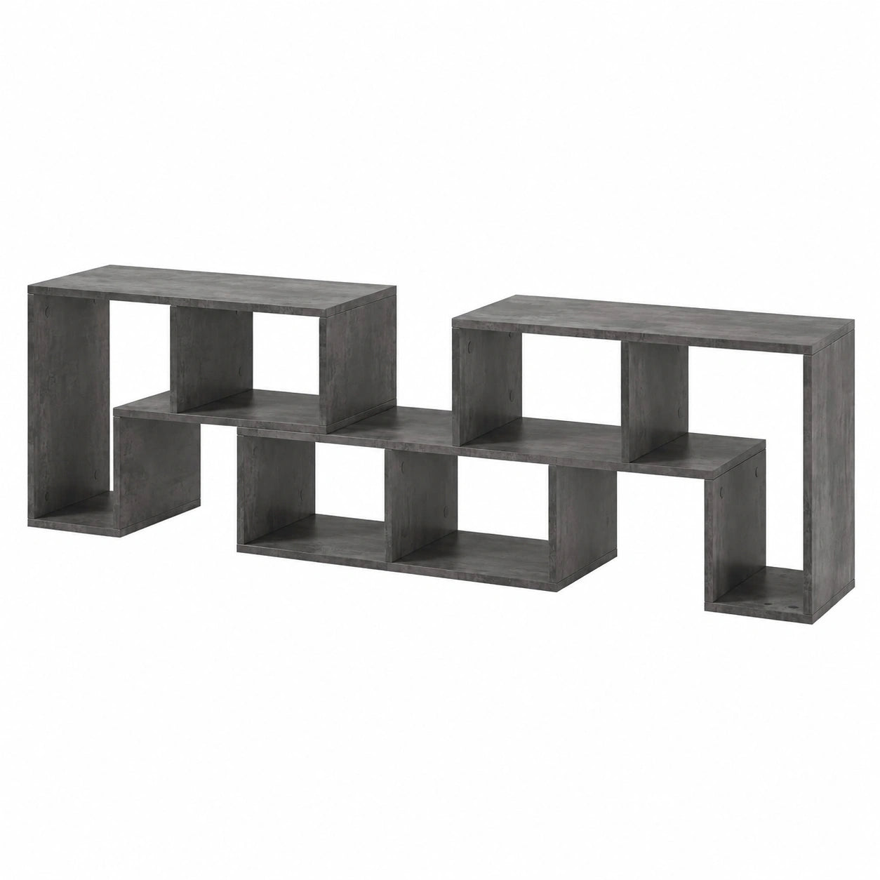 Moderner TV-Schrank in Grau, 3-teiliges Set, kompatibel mit Fernsehern bis 65 Zoll